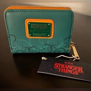 New Loungefly Stranger Things - Hawkins High Zip Around Bi-Fold Wallet